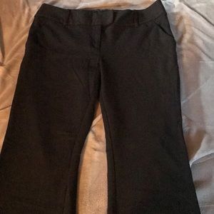 Limited stretch black flare dress career pants